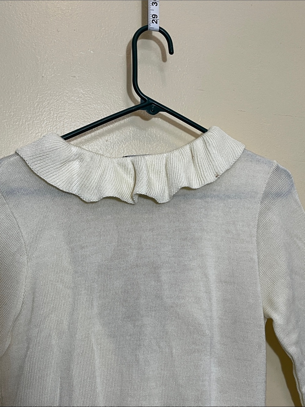 Notations Cream Ruffled Open-Front Cardigan - Picture 7 of 11
